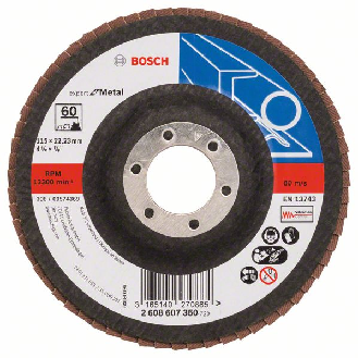 Bosch Fcherschleifscheibe X551 Expert for Metal, gerade, 115 mm, 60, Glasgewebe-Beschreibung lesen
