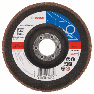 Bosch Fcherschleifscheibe X551 Expert for Metal, gewinkelt, 125 mm, 120-Beschreibung lesen