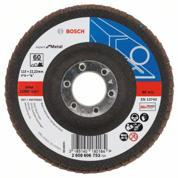 Bosch disque  lamelles X551 Expert pour mtal, coud, 115 mm, 60-Leer más