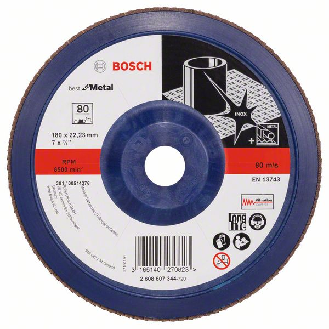 Bosch Fcherschleifscheibe X571 Best for Metal, gerade, 180 mm, 80, Kunststoff-Beschreibung lesen