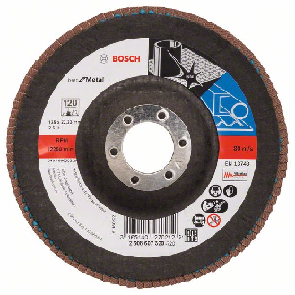 Bosch Fcherschleifscheibe X571 Best for Metal, gewinkelt, 125 mm, 120-Beschreibung lesen