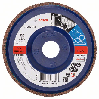 Bosch Fcherschleifscheibe X571 Best for Metal, gerade, 125 mm, 120, Kunststoff-Beschreibung lesen