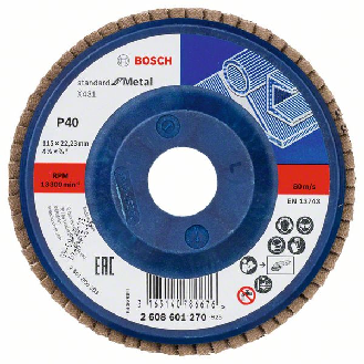 Bosch Fcherschleifscheibe X431 Standard for Metal, gerade, 115 mm, 40-Beschreibung lesen