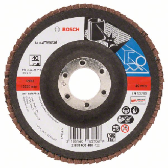 Bosch Fcherschleifscheibe X571 Best for Metal, gewinkelt, 115 mm, 40-Beschreibung lesen