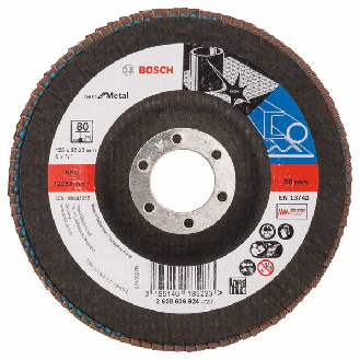 Bosch Fcherschleifscheibe X571 Best for Metal, gewinkelt, 125 mm, 80-Beschreibung lesen