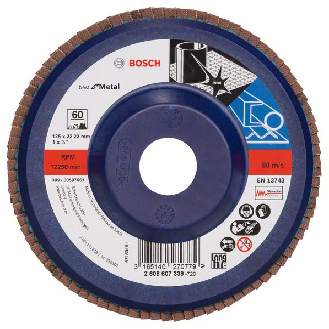 Bosch Fcherschleifscheibe X571 Best for Metal, gerade, 125 mm, 60, Kunststoff-Beschreibung lesen