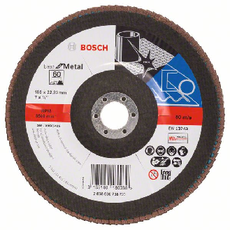 Bosch Fcherschleifscheibe X571 Best for Metal, gewinkelt, 180 mm, 60-Beschreibung lesen