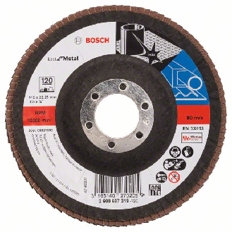 Bosch Fcherschleifscheibe X571 Best for Metal, gewinkelt, 115 mm, 120-Beschreibung lesen