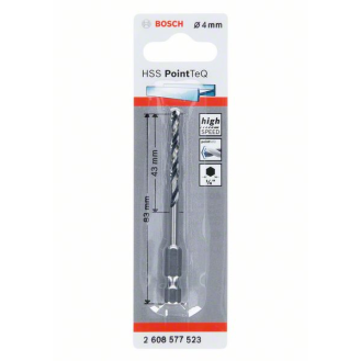Bosch HSS PointTeQ Sechskantbohrer 4,0 mm-Beschreibung lesen