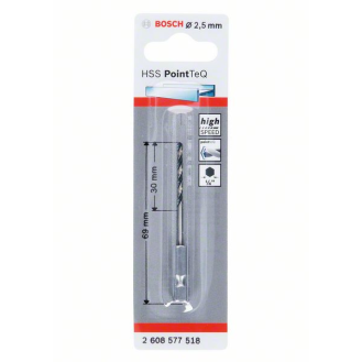 Bosch HSS PointTeQ Sechskantbohrer 2,5 mm-Beschreibung lesen
