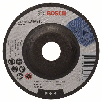 Bosch Schruppscheibe gekrpft, Standard for Metal A 24 P BF, 115 mm, 22,23 mm, 6-Beschreibung lesen