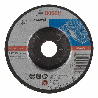 Bosch Schruppscheibe gekrpft, Standard for Metal A 24 P BF, 125 mm, 22,23 mm, 6-Beschreibung lesen