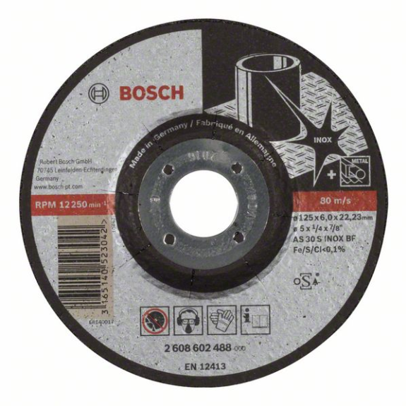 Bosch disque abrasif coud Expert pour Inox AS 30 S INOX BF, 125 mm, 22,23 mm-Leggi tutto