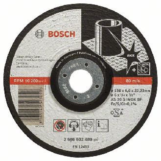 Bosch Schruppscheibe gekrpft Expert for Inox AS 30 S INOX BF, 150 mm, 22,23 mm-Beschreibung lesen