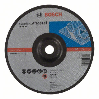 Bosch Schruppscheibe gekrpft, Standard for Metal A 24 P BF, 230 mm, 22,23 mm, 6-Beschreibung lesen