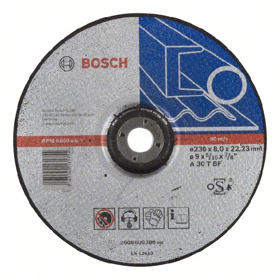Bosch Schruppscheibe gekrpft Expert for Metal A 30 T BF, 230 mm, 22,23 mm, 8 mm-Beschreibung lesen