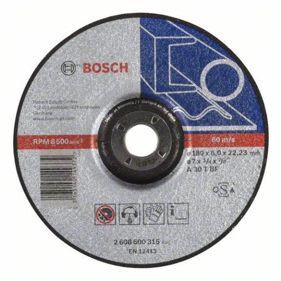 Bosch Schruppscheibe gekrpft Expert for Metal A 30 T BF, 180 mm, 22,23 mm, 6 mm-Beschreibung lesen