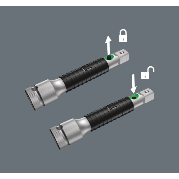 8796 SB Zyklop-Verlängerung "flexible-lock" mit Schnelldrehhülse, kurz, 3/8", 3/8" x 125 mm-Beschreibung lesen