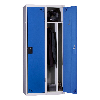 Vestiaire industrie salissante - Monobloc - Bleu - 2 colonnes - Largeur 80cm