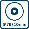 Bosch Akku-Winkelschleifer GWS 12V-76, mit 2 x 2.0 Ah Li-Ion Akku