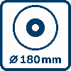 Akku-Winkelschleifer 180 mm ohne Akku
