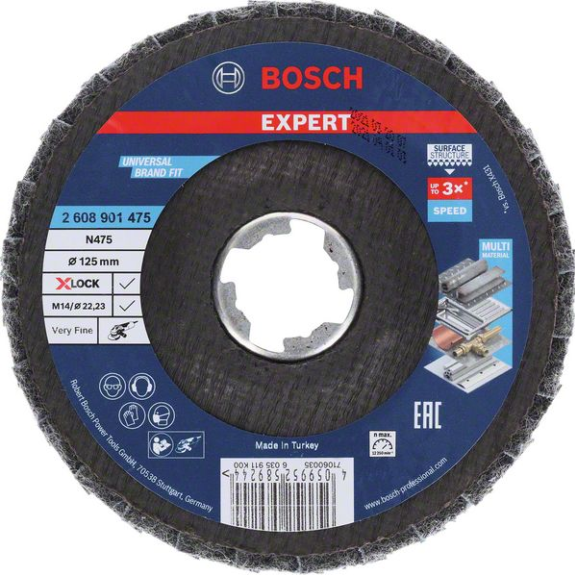Bosch EXPERT N475 SCM X-LOCK Scheibe, 125 mm, sehr . Fr kleine Winkelschleifer Bosch EXPERT N475 SCM X-LOCK Scheibe, 125 mm, sehr . Fr kleine Winkelschleifer-Beschreibung lesen