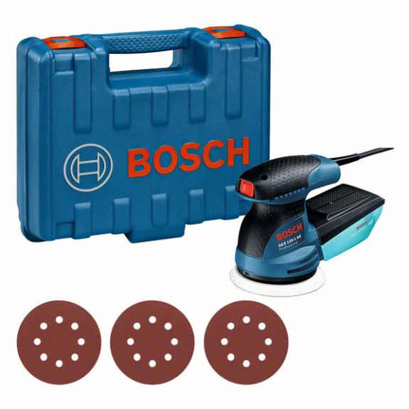 Bosch Exzenterschleifer GEX 125-1 AE, mit 3 x Schleifblatt C470, in Handwerkerkoffer-Beschreibung lesen