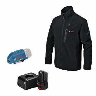Bosch Beheizbare Jacke GHJ 12+18V XA S, 1 x Akku GBA 12V 2.0Ah, Ladegert-Beschreibung lesen