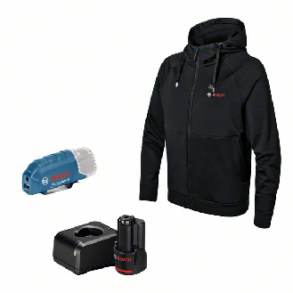 Beheizbarer Hoodie GHH 12+18V XA S, 1 x Akku GBA 12V 2.0Ah, Ladegerät-Beschreibung lesen