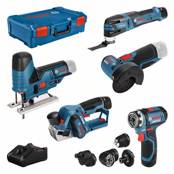 12V-Werkzeug-Set mit Bohrer, Säge und Zubehör-Beschreibung lesen
