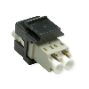 ROLINE Raccord optique LC/LC duplex multimode, Keystone, OM2