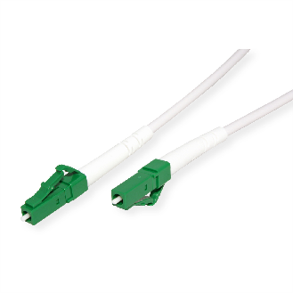 ROLINE Cordon FO 9/125µm OS2, LC-APC/LC-APC, simplex, armé d'acier, LSOH, blanc, 10 m-Lire la description