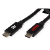 ROLINE Câble USB4 Gen3x2, CC, M/M, 240W, noir, 2 m