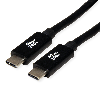 ROLINE Câble USB4 Gen3x2, CC, M/M, 240W, noir, 2 m