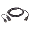 ATEN 2L-7D02HDP Câble HDMI vers DisplayPort True 4K, 1,8m
