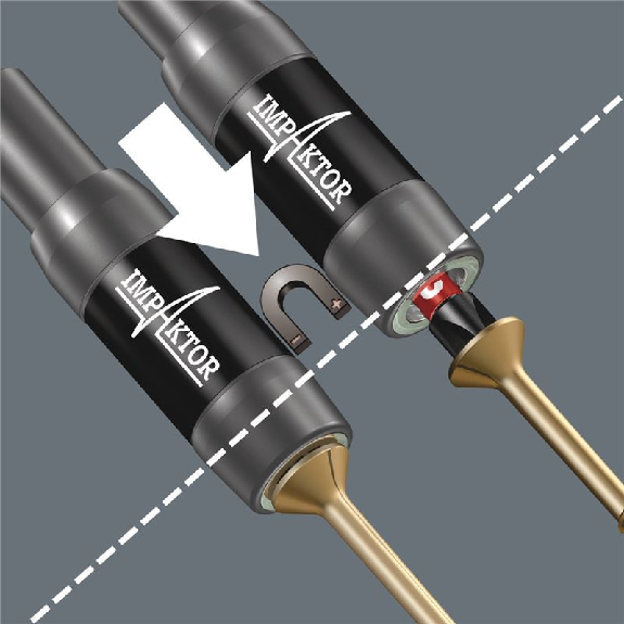 897/4 IMP R SB Impaktor Halter mit Ringmagnet und Sprengring, 1/4&quot-Beschreibung lesen