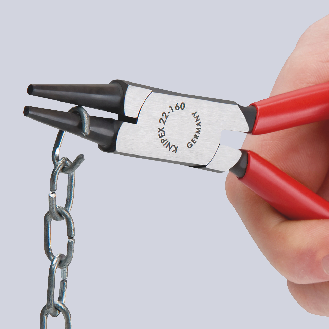Rundzange verchromt mit Griffen mit PVC-Überzug 160mm KNIPEX-Beschreibung lesen