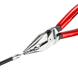KNIPEX 08 21 185 Spitz-Kombizange mit Kunststoff überzogen schwarz atramentiert 185 mm-Beschreibung lesen