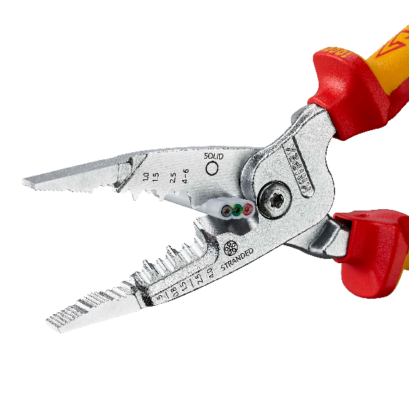 KNIPEX 13 76 200 ME Multifunktions-Elektrikerzange metrisches Modell isoliert mit Mehrkomponenten-Hüllen, VDE-geprüft verchromt 200 mm-Beschreibung lesen