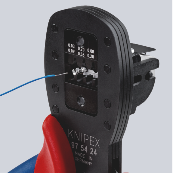 KNIPEX 97 54 24 Crimpzange für Miniaturstecker Parallelcrimp mit Mehrkomponenten-Hüllen brüniert 190 mm-Beschreibung lesen