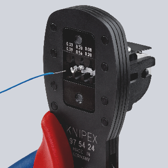 KNIPEX 97 54 24 Crimpzange für Miniaturstecker Parallelcrimp mit Mehrkomponenten-Hüllen brüniert 190 mm-Beschreibung lesen