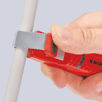 KNIPEX 16 20 16 SB Abmantelungswerkzeug mit Schleppklinge schlagfestes Kunststoffgehäuse 130 mm-Beschreibung lesen