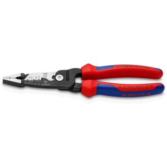KNIPEX 13 72 200 ME Multifunktions-Elektrikerzange metrisches Modell mit Mehrkomponenten-Hüllen schwarz atramentiert 200 mm-Beschreibung lesen