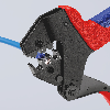KNIPEX 97 43 200 Crimp-Systemzange für auswechselbare Crimpeinsätze mit Mehrkomponenten-Hüllen brüniert 200 mm