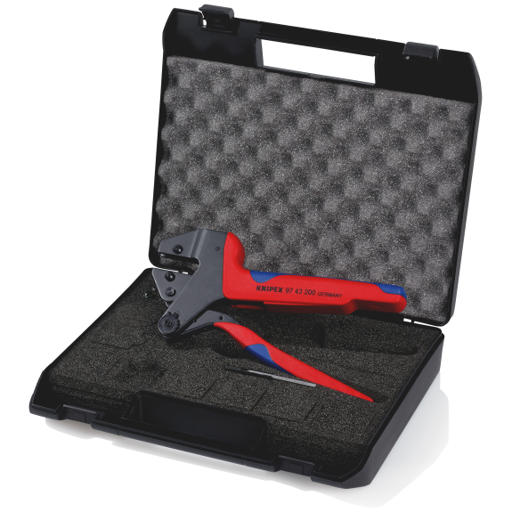 KNIPEX 97 43 200 Pince  sertir pour inserts de sertissage interchangeables avec-Leer más
