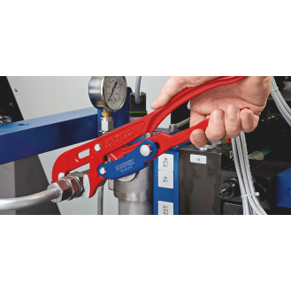 KNIPEX 83 60 020 Rohrzange S-Maul mit Schnelleinstellung rot pulverbeschichtet 560 mm-Beschreibung lesen