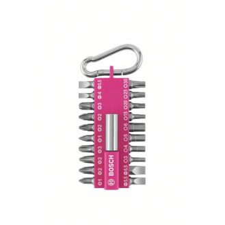 Bosch 21-teiliges Schrauberbit-Set mit Snap-hook (pink)  Ausstellerversion-Beschreibung lesen