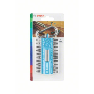 Bosch 21-teiliges Schrauberbit-Set mit Snap-hook, Hellblau-Beschreibung lesen