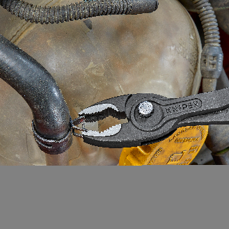 KNIPEX 82 02 200 SB TwinGrip Frontgreifzange mit Mehrkomponenten-Hüllen schwarz atramentiert 200 mm-Beschreibung lesen