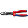 KNIPEX 82 02 200 SB TwinGrip Frontgreifzange mit Mehrkomponenten-Hüllen schwarz atramentiert 200 mm